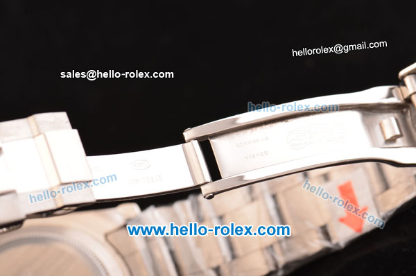 Rolex Daytona Chronograph Miyota OS20 Quartz Steel Case/Strap with Colorful Diamond Bezel and Black Dial - Click Image to Close
